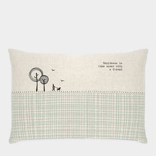 Load image into Gallery viewer, Happiness is time spent with a friend - Rectangle Cushion East of India