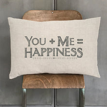 Load image into Gallery viewer, You+Me=Happiness  Rectangle Cushion East of India