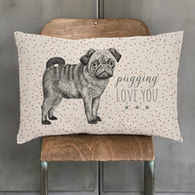 Load image into Gallery viewer, Pugging Love You Rectangle Cushion East of India