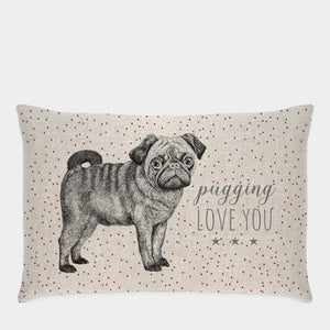 Pugging Love You Rectangle Cushion East of India