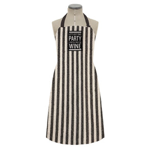 East of India Thick Black Stripe Thick Cotton Apron