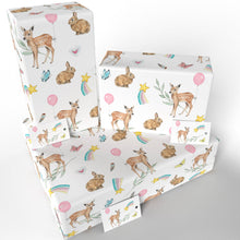 Load image into Gallery viewer, Childrens Baby Fawn Christening  • ECO Friendly Uk Made Wrapping Paper