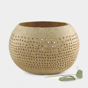 Cream Coconut Bowl - Spot Pattern Sustainable and Eco Friendly
