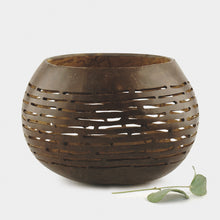 Load image into Gallery viewer, Dark Coconut Bowl - Horizontal Lines