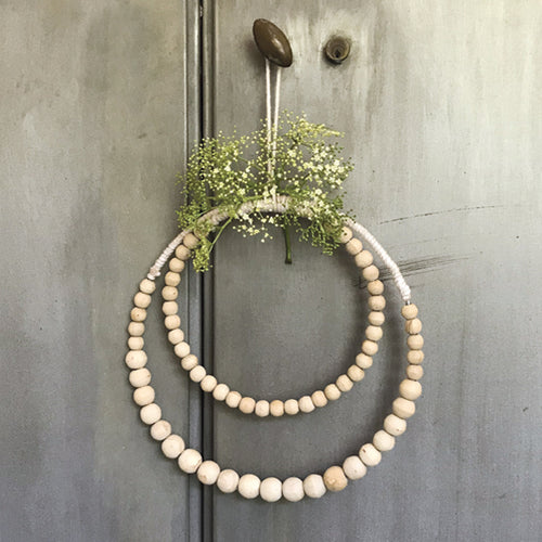 Macrame Beaded Wreath 30cm