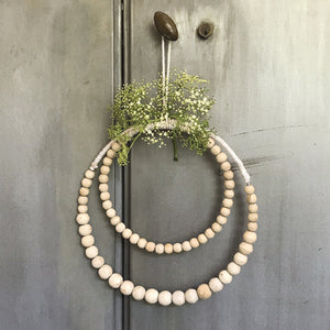 Macrame Beaded Wreath 30cm