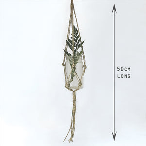Small Macrame Seagrass Pot Holder