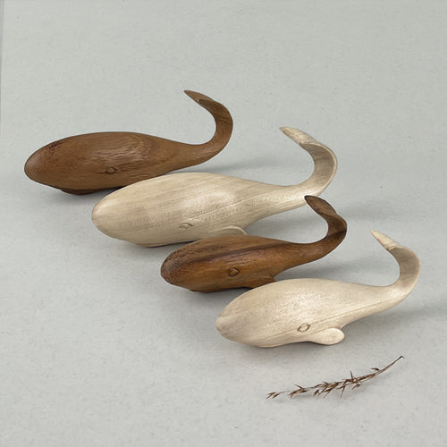 East of India Hand Carved Wooden Whale Decoration