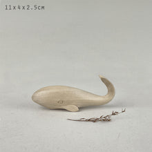 Load image into Gallery viewer, East of India Hand Carved Wooden Whale Decoration