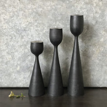 Load image into Gallery viewer, Black Wood Tea Light  - Three sizes
