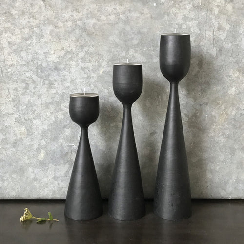 Black Wood Tea Light  - Three sizes
