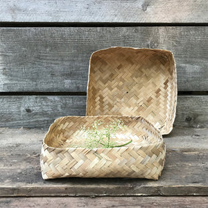 Woven Square Lidded Storage Box