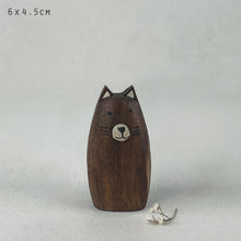 Load image into Gallery viewer, East of India Wooden Standing Cat