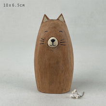 Load image into Gallery viewer, East of India Wooden Standing Cat