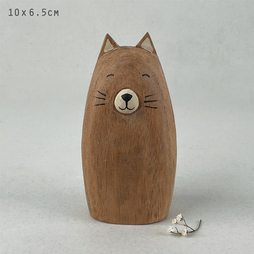 East of India Wooden Standing Cat