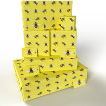 Load image into Gallery viewer, Yellow Bees Wrapping Paper • ECO Friendly • UK Made Wrapping Paper