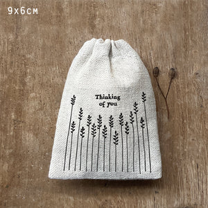 East of India  'Thinking of You' Small Drawstring Bag