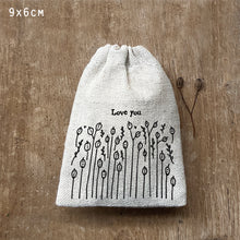 Load image into Gallery viewer, East of India Tiny Fabric Gift Bag - Love you