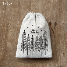 Load image into Gallery viewer, East of India Tiny Fabric Gift Bag - Merry Christmas