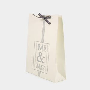 East of India Ribbon Tie Mr & Mrs Wedding Gift Bag