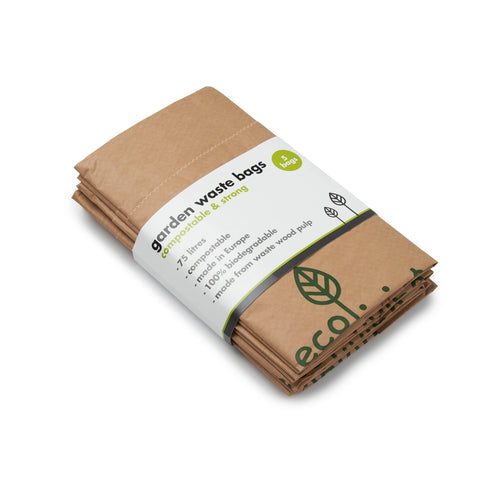 Eco Living Compostable Garden Waste Bags 75l x 5