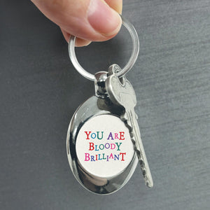 East of India 'Friend' Keyring with Trolley Token