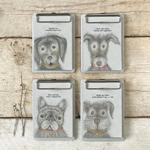 Load image into Gallery viewer, East of India Mini Dog Notepad Clip Board &#39;Together is a wonderful place to be&#39;.