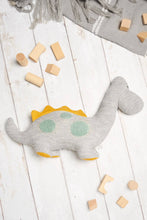 Load image into Gallery viewer, Large Organic Cotton Dinosaur Plush Toy, Diplodocus Grey