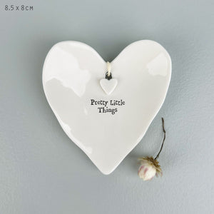 East of India White Porcelain Trinket Dish 'Pretty little things.' in Gift Box