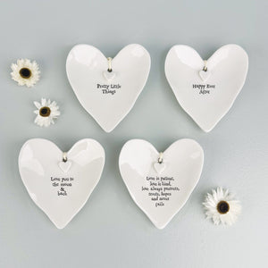 East of India White Porcelain Trinket Dish 'Pretty little things.' in Gift Box
