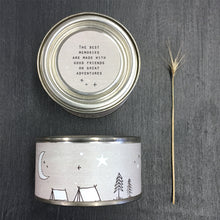 Load image into Gallery viewer, East of India Sentiment Candle in a tin - &#39;The best memories are made with  ......&#39;
