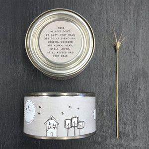 East of India Sentiment Candle - 'Those we love don't go away ......'