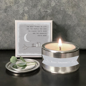 East of India Gift Boxed Candle 'The best things in life are the people you love, the places you've been and the memories you've made''
