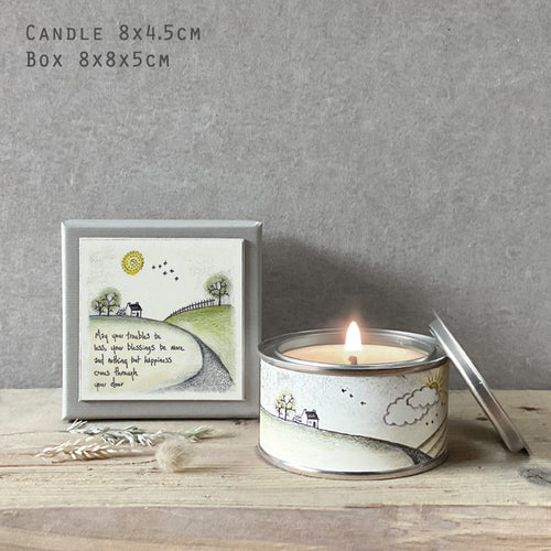 East of India Gift Boxed Candle 'May your troubles be less ....