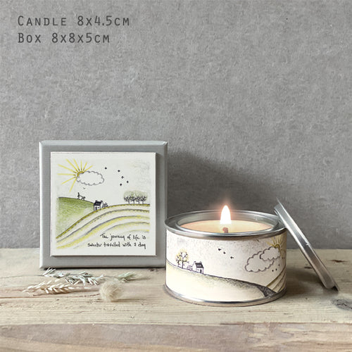 East of India Gift Boxed Candle 'The journey of life is sweeter with a dog'