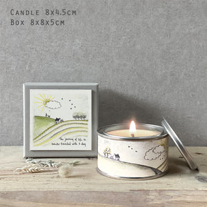 East of India Gift Boxed Candle 'The journey of life is sweeter with a dog'
