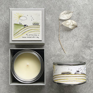 East of India Gift Boxed Candle 'The journey of life is sweeter with a dog'
