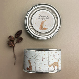 East of India Sentiment Tin Candle - 'Love you to the moon and back'