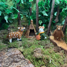 Load image into Gallery viewer, Handmade Felt Grizzly Bear Hanging Needle Felt Decoration Fairtrade Eco Friendly