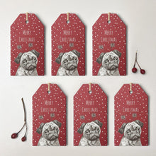 Load image into Gallery viewer, East of India Six Large Dog Gift tags - &#39;Merry Christmas&#39;