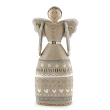 Load image into Gallery viewer, Folk-art Style Wooden Angel Freestanding