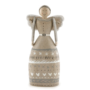Folk-art Style Wooden Angel Freestanding