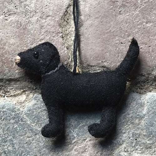 East of India cute Hanging Felt Dog Labrador/Terrier