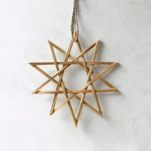 Load image into Gallery viewer, Small Woven Bamboo Ten Point Hanging Star Decoration