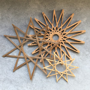 Large Wooden Cut out Hanging Star Decoration