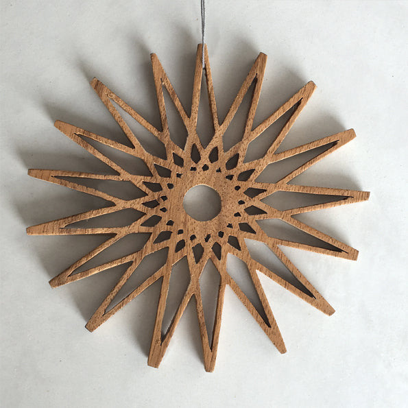 Large Wooden Cut out Hanging Star Decoration