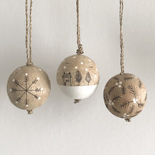 Load image into Gallery viewer, East of India Wood Scandi Christmas Bauble