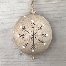 Load image into Gallery viewer, East of India Wood Scandi Christmas Bauble