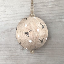 Load image into Gallery viewer, East of India Wood Scandi Christmas Bauble