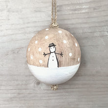 Load image into Gallery viewer, East of India Wood Scandi Christmas Bauble